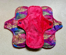 Load image into Gallery viewer, Ready to ship pads • minky top cloth pad • organic fleece absorbent core • reusable cloth menstrual pad • priced per pad