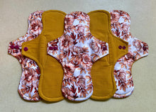 Load image into Gallery viewer, Ready to ship 11” heavy overnight cloth pad organic flannel top menstrual pad organic fleece absorbent core priced per pad