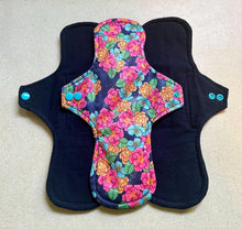 Load image into Gallery viewer, Ready to ship 12” heavy overnight cloth menstrual pad organic fleece core washable and reusable sanitary napkin cloth pads priced per pad