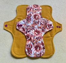 Load image into Gallery viewer, Ready to ship 11” heavy overnight cloth pad organic flannel top menstrual pad organic fleece absorbent core priced per pad