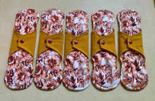 Load image into Gallery viewer, Ready to ship 11” heavy overnight cloth pad organic flannel top menstrual pad organic fleece absorbent core priced per pad