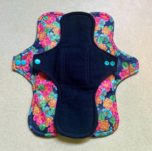 Load image into Gallery viewer, Ready to ship 12” heavy overnight cloth menstrual pad organic fleece core washable and reusable sanitary napkin cloth pads priced per pad