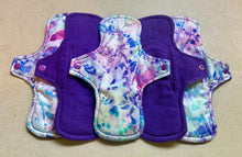 Load image into Gallery viewer, Cloth pads • ready to ship 10” heavy • flannel top menstrual pad • organic absorbent core • reusable pads • priced per pad