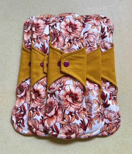 organic flannel top menstrual pads organic fleece absorbent core reusable cloth pads liners moderate heavy flow priced per pad