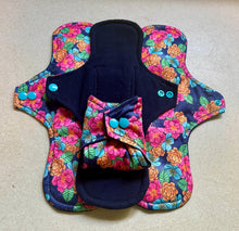 Load image into Gallery viewer, 5 • cloth pad set • cloth pads • organic flannel top • organic bamboo cotton core • reusable cloth menstrual pads • liner • moderate • heavy