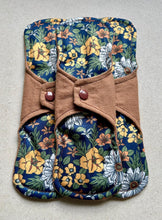 Load image into Gallery viewer, Cloth pads • Ready to ship • 10” moderate • organic flannel top menstrual pads • organic fleece absorbent core • reusable • priced per pad