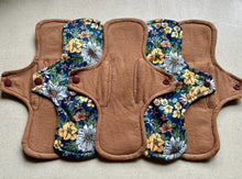 Load image into Gallery viewer, Cloth pads • Ready to ship • 10” moderate • organic flannel top menstrual pads • organic fleece absorbent core • reusable • priced per pad