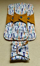 Load image into Gallery viewer, Ready to ship 10” moderate 12” heavy overnight cloth pad organic flannel top menstrual pad organic fleece absorbent core priced per pad