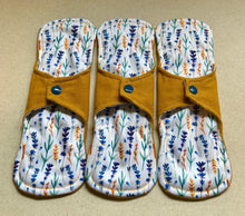 Load image into Gallery viewer, Cloth pad • organic flannel top menstrual pad • organic core • reusable cloth pads • liners • moderate • heavy overnight • priced per pad