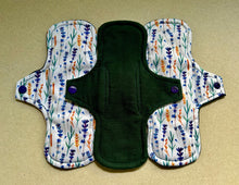 Load image into Gallery viewer, Cloth pad • organic flannel top menstrual pad • organic core • reusable cloth pads • liners • moderate • heavy overnight • priced per pad