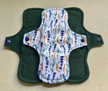 Load image into Gallery viewer, Cloth pad • organic flannel top menstrual pad • organic core • reusable cloth pads • liners • moderate • heavy overnight • priced per pad