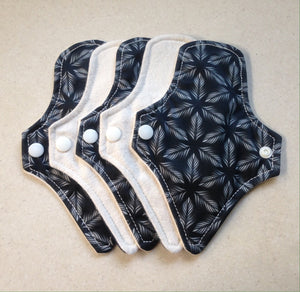 Thong Pantyliners 7" White/Geometric Organic Top