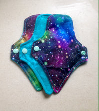 Load image into Gallery viewer, Thong Pantyliners 7&quot; Blue/Galaxy