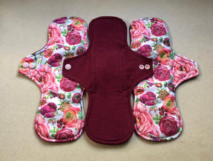 Burgundy/Roses Organic Top