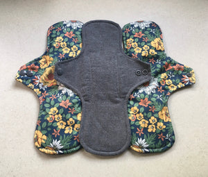 5 Pad Set Organic Gray/Flowers