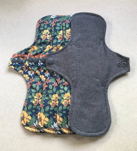 5 Pad Set Organic Gray/Flowers