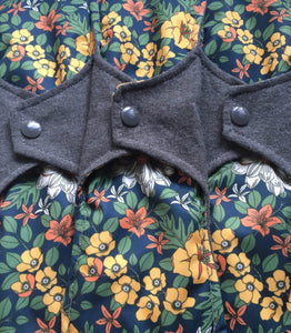 5 Pad Set Organic Gray/Flowers