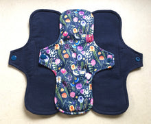 Load image into Gallery viewer, Navy/Flowers Organic Top