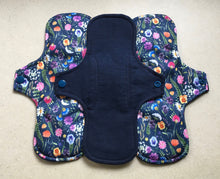 Load image into Gallery viewer, Navy/Flowers Organic Top