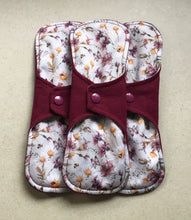 Load image into Gallery viewer, Burgundy/Flowers Organic Top