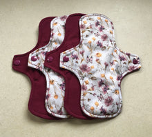 Load image into Gallery viewer, Burgundy/Flowers Organic Top