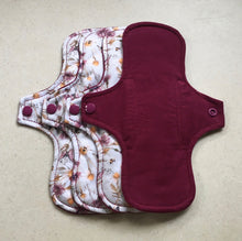 Load image into Gallery viewer, Burgundy/Flowers Organic Top