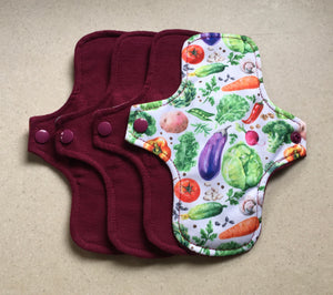 Burgundy/Veggies Organic Top