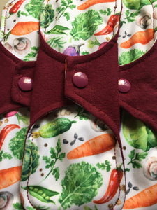 Burgundy/Veggies Organic Top