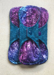 Ready to ship cloth menstrual pad organic fleece absorbent core washable and reusable sanitary napkin cloth pads priced per pad