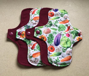 Burgundy/Veggies Organic Top