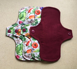 Burgundy/Veggies Organic Top