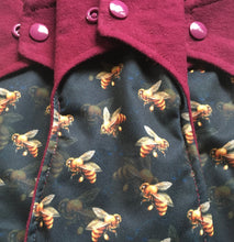 Load image into Gallery viewer, Burgundy/Honeybees Organic Top