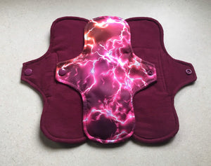 Burgundy/Lightening Organic Top