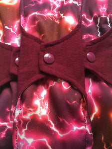 Burgundy/Lightening Organic Top