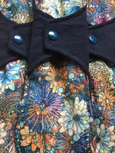 Load image into Gallery viewer, Navy/Flowers Organic Top