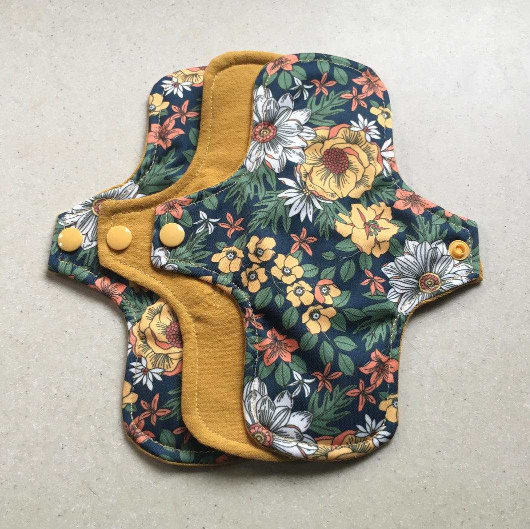 5 Pad Set Organic Yellow/Flower