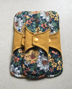 5 Pad Set Organic Yellow/Flower