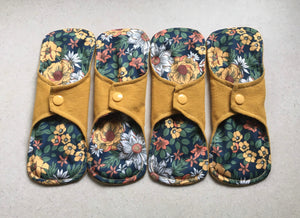 5 Pad Set Organic Yellow/Flower