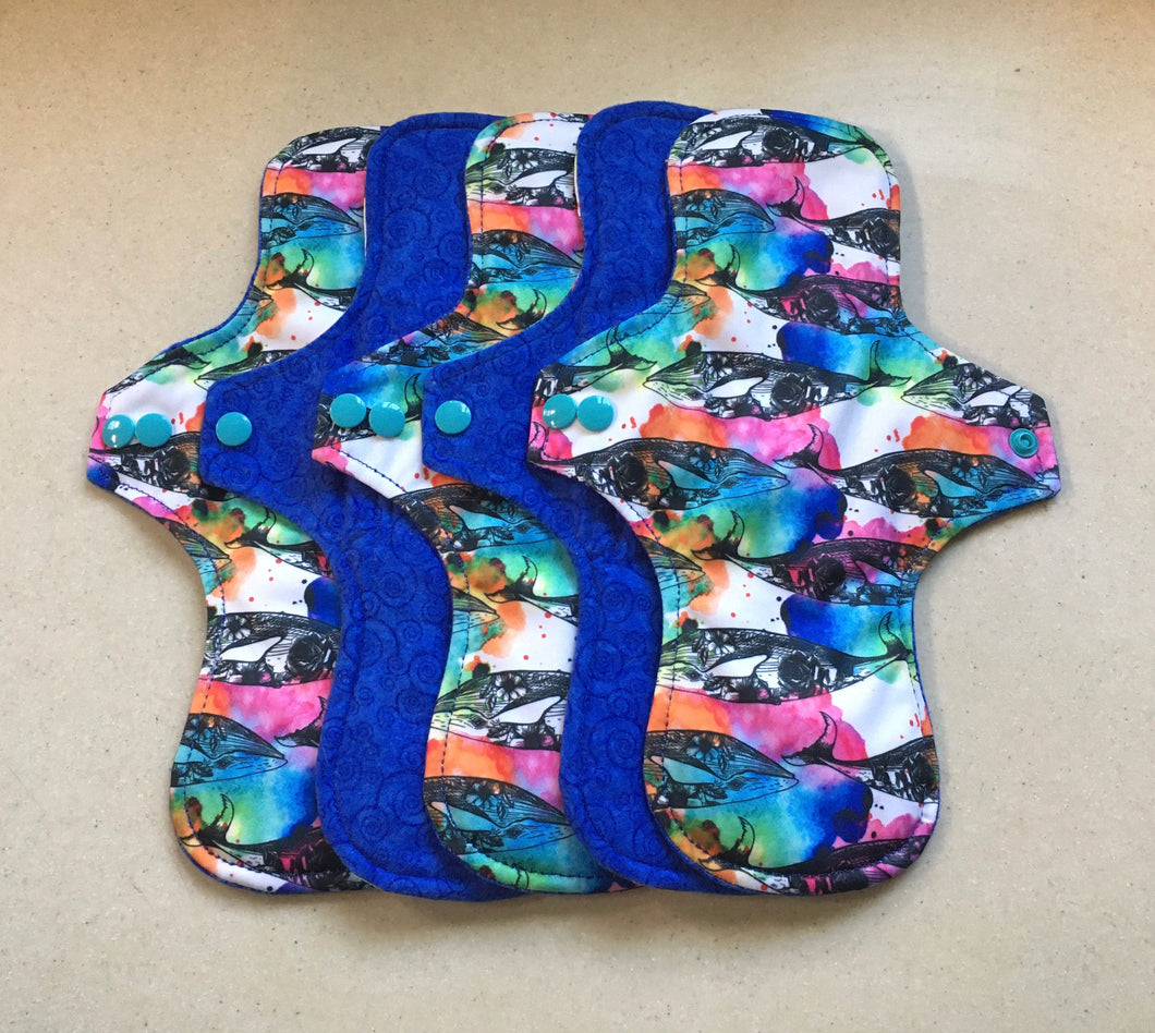 Blue/Whale Flannel Top