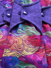 Load image into Gallery viewer, Purple/Swirls Flannel Top