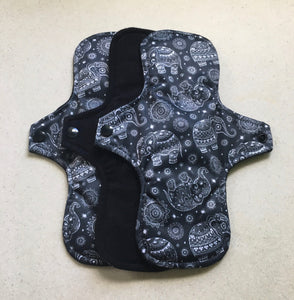 Black/Elephant Flannel Top