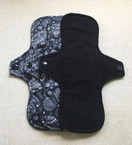 Black/Elephant Flannel Top