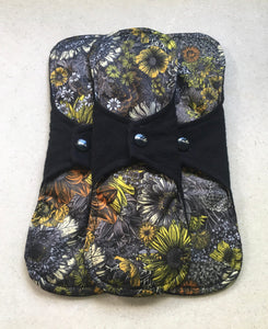 5 Pad Set Black/Flowers