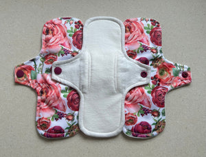 organic flannel top menstrual pads organic fleece absorbent core reusable cloth pads liners moderate heavy flow priced per pad