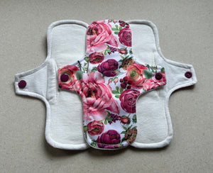 organic flannel top menstrual pads organic fleece absorbent core reusable cloth pads liners moderate heavy flow priced per pad