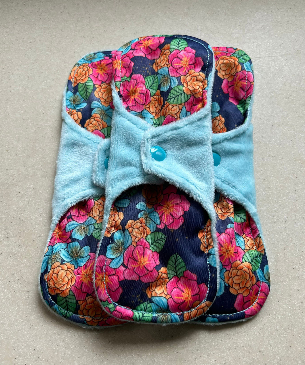 minky top cloth menstrual pads organic bamboo  cotton absorbent core washable reusable cloth pads priced per pad