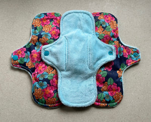 minky top cloth menstrual pads organic bamboo  cotton absorbent core washable reusable cloth pads priced per pad