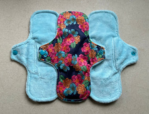 minky top cloth menstrual pads organic bamboo  cotton absorbent core washable reusable cloth pads priced per pad