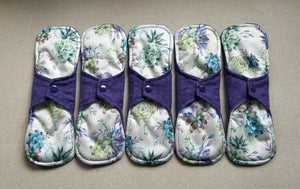 Ready to ship 10” heavy cloth pads flannel top menstrual pad organic fleece absorbent core washable and reusable priced per pad