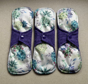 Ready to ship 10” heavy cloth pads flannel top menstrual pad organic fleece absorbent core washable and reusable priced per pad